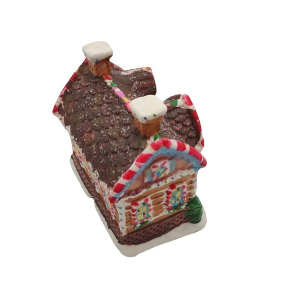 Christmas House Gingerfrost Land Tea Light Holder 4 Inches Tall and Wide - Picture 5 of 5